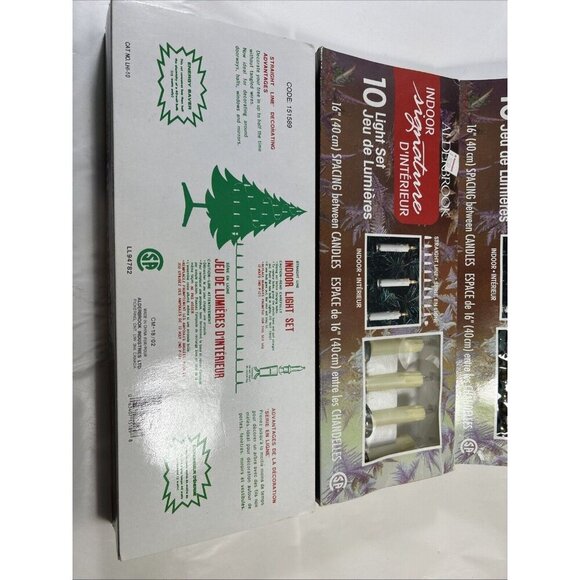 Vtg Alderbrook 4x10 Candle Electric Lights Clip On String Tree Light Work Great - Picture 5 of 8